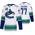 Camiseta Hockey Vancouver Canucks 77 Nikolay Goldobin 2019-20 Segunda Autentico Blanco Camiseta Hockey Vancouver Canucks 77 Nikolay Goldobin 2019-20 Segunda Autentico Blanco