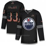 Camiseta Hockey Edmonton Oilers Cam Talbot 2020 USA Flag Negro Camiseta Hockey Edmonton Oilers Cam Talbot 2020 USA Flag Negro
