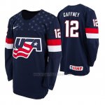Camiseta Hockey USA Alex Gaffney 2019 Hlinka Gretzky Cup Azul Camiseta Hockey USA Alex Gaffney 2019 Hlinka Gretzky Cup Azul