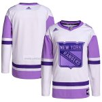 Camiseta Hockey New York Rangers Fights Cancer Autentico Blank Practice Blanco Violeta Camiseta Hockey New York Rangers Fights Cancer Autentico Blank Practice Blanco Violeta