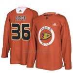 Camiseta Anaheim Ducks John Gibson New Season Practice Naranja Camiseta Anaheim Ducks John Gibson New Season Practice Naranja