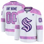 Camiseta Hockey Seattle Kraken 2024 Fights Cancer Personalizada Blanco Camiseta Hockey Seattle Kraken 2024 Fights Cancer Personalizada Blanco