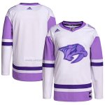 Camiseta Hockey Nashville Predators Fights Cancer Autentico Blank Practice Blanco Violeta Camiseta Hockey Nashville Predators Fights Cancer Autentico Blank Practice Blanco Violeta
