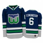 Camiseta Hockey Hartford Whalers Joel Edmundson Heritage Throwback Azul Camiseta Hockey Hartford Whalers Joel Edmundson Heritage Throwback Azul