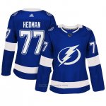 Camiseta Hockey Mujer Tampa Bay Lightning 77 Victor Hedman Azul Adizero Jugador Home Camiseta Hockey Mujer Tampa Bay Lightning 77 Victor Hedman Azul Adizero Jugador Home