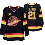 Camiseta Hockey Vancouver Canucks Loui Eriksson 50 Aniversario 90's Flying Skate Negro Camiseta Hockey Vancouver Canucks Loui Eriksson 50 Aniversario 90's Flying Skate Negro