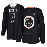 Camiseta Calgary Flames Tj Brodie New Season Practice Negro Camiseta Calgary Flames Tj Brodie New Season Practice Negro