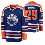Camiseta Hockey Edmonton Oilers Leon Draisaitl Azul Camiseta Hockey Edmonton Oilers Leon Draisaitl Azul