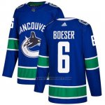 Camiseta Hockey Hombre Vancouver Canucks 6 Brock Boeser Azul Home Autentico Stitched Camiseta Hockey Hombre Vancouver Canucks 6 Brock Boeser Azul Home Autentico Stitched