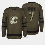 Camiseta Hockey Hombre Calgary Flames 7 Tj Brodie Verde Salute To Service Camiseta Hockey Hombre Calgary Flames 7 Tj Brodie Verde Salute To Service