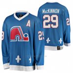 Camiseta Hockey Quebec Nordiques Nathan Mackinnon Heritage Vintage Replica Azul Camiseta Hockey Quebec Nordiques Nathan Mackinnon Heritage Vintage Replica Azul