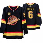 Camiseta Hockey Vancouver Canucks Brock Boeser 50 Aniversario 90's Flying Skate Negro Camiseta Hockey Vancouver Canucks Brock Boeser 50 Aniversario 90's Flying Skate Negro