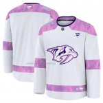 Camiseta Hockey Nashville Predators 2024 Fights Cancer Blanco Camiseta Hockey Nashville Predators 2024 Fights Cancer Blanco