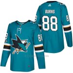 Camiseta Hockey Hombre Autentico San Jose Sharks 88 Brent Burns Teal Home 2018 Blanco Camiseta Hockey Hombre Autentico San Jose Sharks 88 Brent Burns Teal Home 2018 Blanco