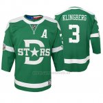 Camiseta Hockey Nino Dallas Stars John Klingberg Replica Jugador 2020 Winter Classic Verde Camiseta Hockey Nino Dallas Stars John Klingberg Replica Jugador 2020 Winter Classic Verde