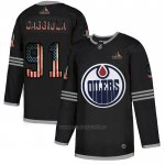 Camiseta Hockey Edmonton Oilers Drake Caggiula 2020 USA Flag Negro Camiseta Hockey Edmonton Oilers Drake Caggiula 2020 USA Flag Negro