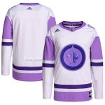 Camiseta Hockey Winnipeg Jets Fights Cancer Autentico Blank Practice Blanco Violeta Camiseta Hockey Winnipeg Jets Fights Cancer Autentico Blank Practice Blanco Violeta