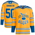 Camiseta Hockey St. Louis Blues Jordan Binnington Reverse Retro 2.0 Autentico Oro Camiseta Hockey St. Louis Blues Jordan Binnington Reverse Retro 2.0 Autentico Oro