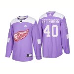 Camiseta Hockey Hombre Autentico Detroit Red Wings 40 Henrik Zetterberg Hockey Fights Cancer 2018 Violeta Camiseta Hockey Hombre Autentico Detroit Red Wings 40 Henrik Zetterberg Hockey Fights Cancer 2018 Violeta