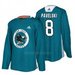 Camiseta San Jose Sharks Joe Pavelski Teal New Season Practice Camiseta San Jose Sharks Joe Pavelski Teal New Season Practice