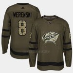 Camiseta Columbus Blue Jackets Zach Werenski Camo Salute To Service Camiseta Columbus Blue Jackets Zach Werenski Camo Salute To Service