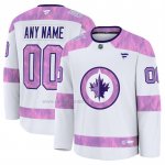 Camiseta Hockey Winnipeg Jets 2024 Fights Cancer Personalizada Blanco Camiseta Hockey Winnipeg Jets 2024 Fights Cancer Personalizada Blanco