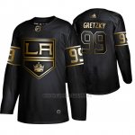 Camiseta Hockey Los Angeles Kings Wayne Gretzky Golden Edition Retired Jugador Autentico Negro Camiseta Hockey Los Angeles Kings Wayne Gretzky Golden Edition Retired Jugador Autentico Negro