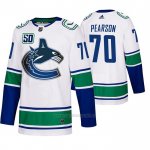Camiseta Hockey Vancouver Canucks 70 Tanner Pearson 2019-20 Segunda Autentico Blanco Camiseta Hockey Vancouver Canucks 70 Tanner Pearson 2019-20 Segunda Autentico Blanco