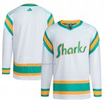 Camiseta Hockey San Jose Sharks Reverse Retro Autentico Blank Blanco Camiseta Hockey San Jose Sharks Reverse Retro Autentico Blank Blanco