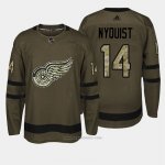 Camiseta Hockey Hombre Detroit Red Wings 14 Gustav Nyquist Verde Salute To Service Camiseta Hockey Hombre Detroit Red Wings 14 Gustav Nyquist Verde Salute To Service