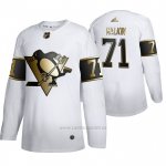Camiseta Hockey Pittsburgh Penguins Evgeni Malkin Golden Edition Autentico Blanco Camiseta Hockey Pittsburgh Penguins Evgeni Malkin Golden Edition Autentico Blanco