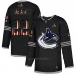 Camiseta Hockey Vancouver Canucks Daniel Sedin 2020 USA Flag Negro2 Camiseta Hockey Vancouver Canucks Daniel Sedin 2020 USA Flag Negro2