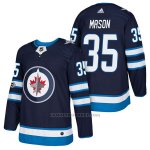 Camiseta Hockey Hombre Autentico Winnipeg Jets 39 Steve Mason Home 2018 Azul Camiseta Hockey Hombre Autentico Winnipeg Jets 39 Steve Mason Home 2018 Azul