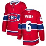 Camiseta Hockey Hombre Montreal Canadiens 6 Shea Weber Rojo Home Autentico Stitched Camiseta Hockey Hombre Montreal Canadiens 6 Shea Weber Rojo Home Autentico Stitched