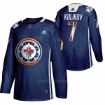 Camiseta Hockey Winnipeg Jets Dmitry Kulikov 2020 Wasac Night Indigenous Heritage Azul Camiseta Hockey Winnipeg Jets Dmitry Kulikov 2020 Wasac Night Indigenous Heritage Azul