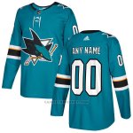 Camiseta Hockey Hombre San Jose Sharks Primera Personalizada Azul Camiseta Hockey Hombre San Jose Sharks Primera Personalizada Azul