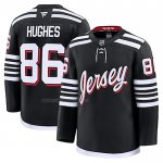 Camiseta Hockey New Jersey Devils Jack Hughes Alterno Negro Camiseta Hockey New Jersey Devils Jack Hughes Alterno Negro