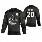 Camiseta Hockey Vancouver Canucks Brandon Sutter 2019 Veterans Day Camuflaje Camiseta Hockey Vancouver Canucks Brandon Sutter 2019 Veterans Day Camuflaje