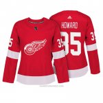 Camiseta Hockey Mujer Detroit Red Wings 35 Jimmy Howard Rojo Autentico Jugador Camiseta Hockey Mujer Detroit Red Wings 35 Jimmy Howard Rojo Autentico Jugador