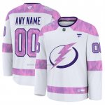 Camiseta Hockey Tampa Bay Lightning 2024 Fights Cancer Personalizada Blanco Camiseta Hockey Tampa Bay Lightning 2024 Fights Cancer Personalizada Blanco