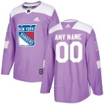 Camiseta Hockey Hombre New York Rangers Personalizada Violeta Camiseta Hockey Hombre New York Rangers Personalizada Violeta