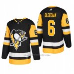 Camiseta Hockey Hombre Pittsburgh Penguins 6 Jamie Oleksiak Home Autentico Jugador Negro Camiseta Hockey Hombre Pittsburgh Penguins 6 Jamie Oleksiak Home Autentico Jugador Negro