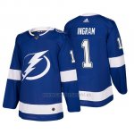 Camiseta Tampa Bay Lightning Connor Ingram Home Autentico Jugador Azul Camiseta Tampa Bay Lightning Connor Ingram Home Autentico Jugador Azul