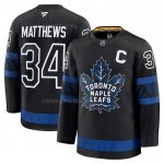 Camiseta Hockey Toronto Maple Leafs Auston Matthews Captain Patch Alterno Negro Camiseta Hockey Toronto Maple Leafs Auston Matthews Captain Patch Alterno Negro