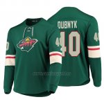 Camiseta Minnesota Wild Devan Dubnyk Adidas Platinum Verde Camiseta Minnesota Wild Devan Dubnyk Adidas Platinum Verde