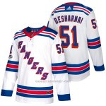 Camiseta Hockey Hombre Autentico New York Rangers 51 David Desharnais Away 2018 Blanco Camiseta Hockey Hombre Autentico New York Rangers 51 David Desharnais Away 2018 Blanco