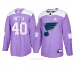 Camiseta Hockey Hombre St. Louis Blues 40 Carter Hutton Violeta Camiseta Hockey Hombre St. Louis Blues 40 Carter Hutton Violeta