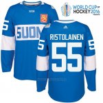 Camiseta Hockey Finlandia Rasmus Ristolainen 55 Premier 2016 World Cup Azul Camiseta Hockey Finlandia Rasmus Ristolainen 55 Premier 2016 World Cup Azul