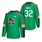 Camiseta Los Angeles Kings Jonathan Quick 2018 St. Patrick's Day Verde Camiseta Los Angeles Kings Jonathan Quick 2018 St. Patrick's Day Verde