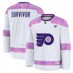Camiseta Hockey Philadelphia Flyers Hockey Fights Cancer Practice Blanco Camiseta Hockey Philadelphia Flyers Hockey Fights Cancer Practice Blanco